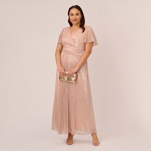 Adrianna Papell | Dresses | Euc Adrianna Papell Elegant Rose Gold Evening  Gown | Poshmark